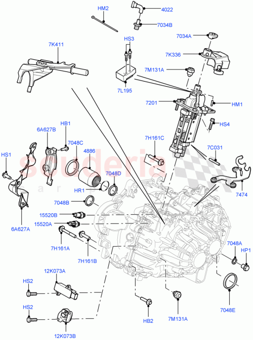 Part Diagram for Land Rover LR001351