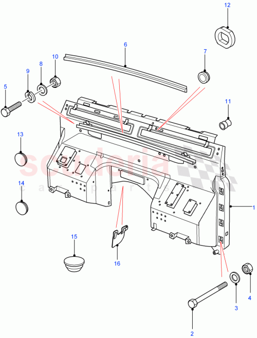 Part Diagram for Land Rover AYH500290