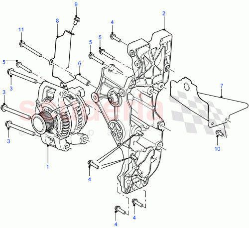 Part Diagram for Land Rover FB108206