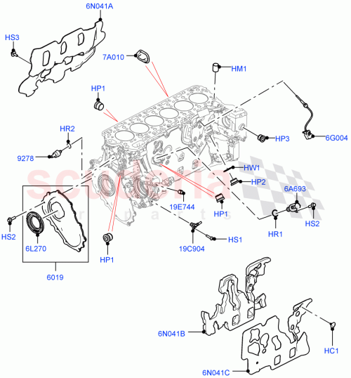 Part Diagram for Land Rover LR163197