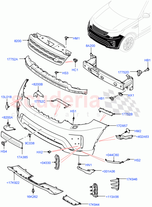Part Diagram for Land Rover LR142429
