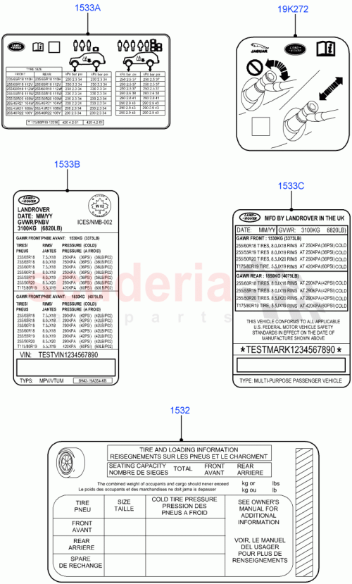 Part Diagram for Land Rover LR117926