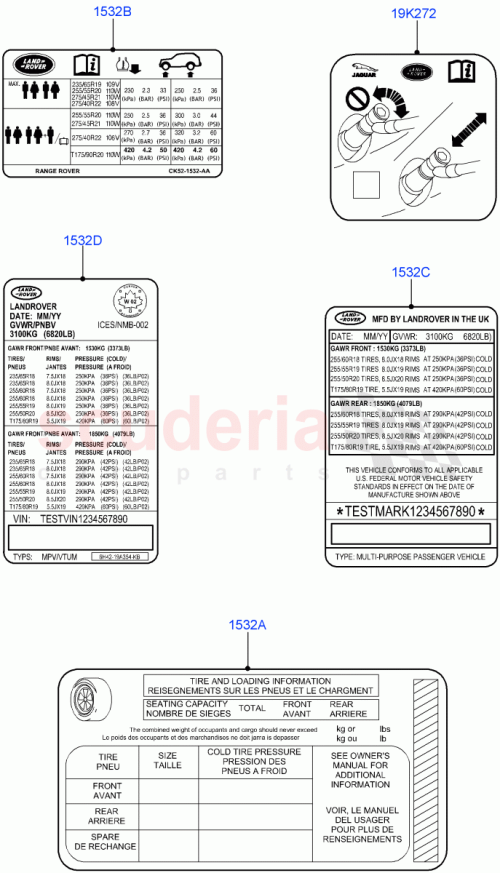 Part Diagram for Land Rover LR049039