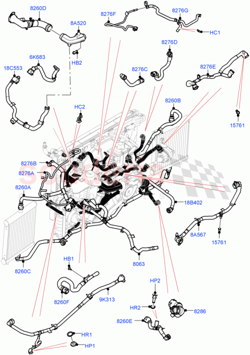 Part Diagram for Land Rover LR151599