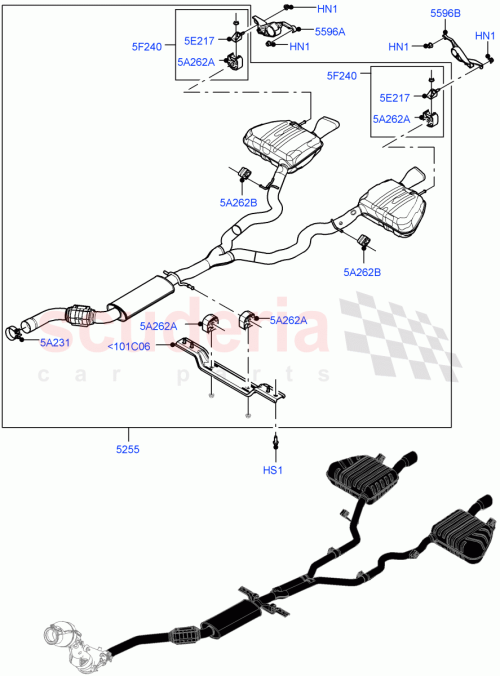 Part Diagram for Land Rover LR155857