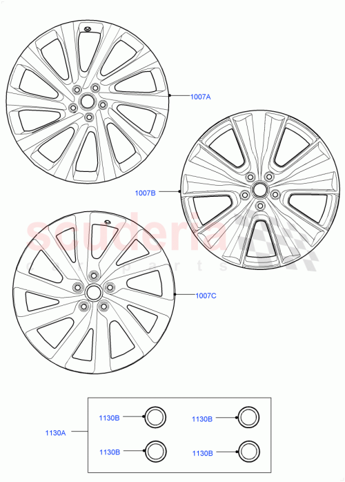 Part Diagram for Land Rover LR155107