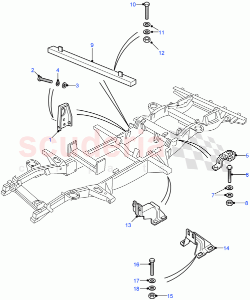 Part Diagram for Land Rover KVB500230