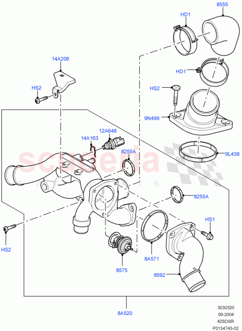 Part Diagram for Land Rover LR007605