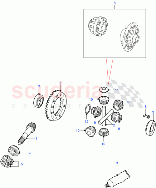 Part Diagram for Land Rover TCF000410