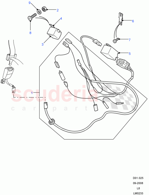 Part Diagram for Land Rover PRC4304