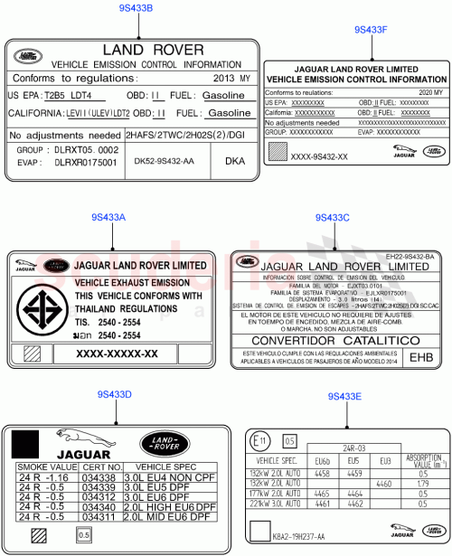 Part Diagram for Land Rover LR108651
