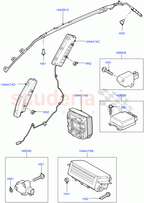 Part Diagram for Land Rover YWJ500370
