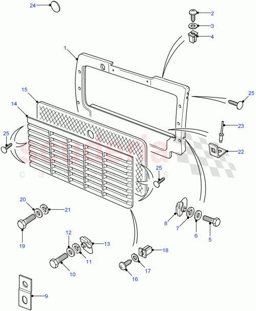 Part Diagram for Land Rover MWC9832PMA