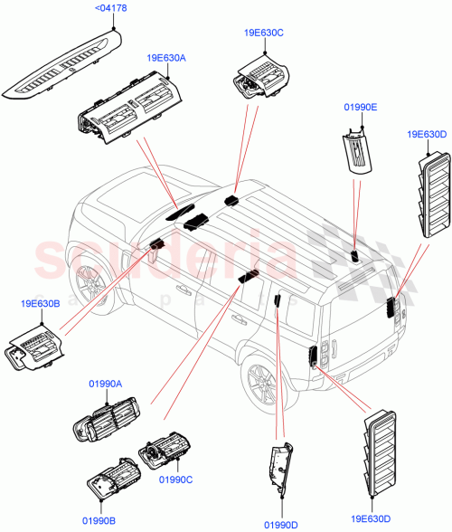 Part Diagram for Land Rover LR142170