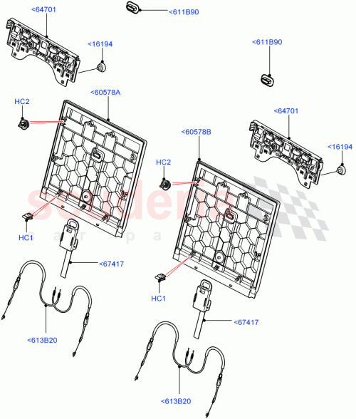 Part Diagram for Land Rover LR065816