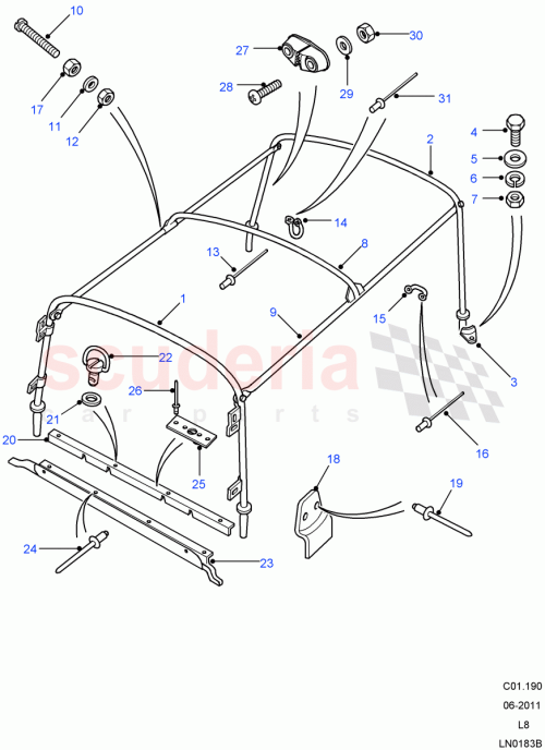 Part Diagram for Land Rover MUC1082
