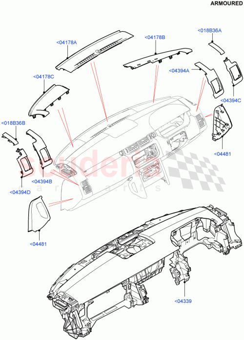 Part Diagram for Land Rover LR059921