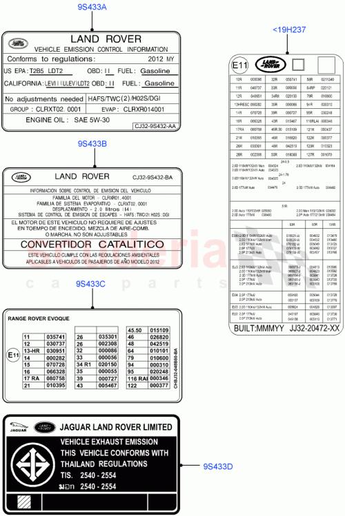 Part Diagram for Land Rover LR043272