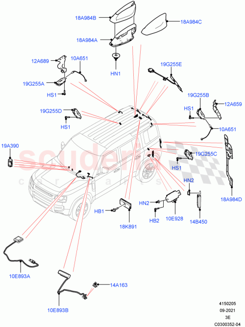 Part Diagram for Land Rover LR081481