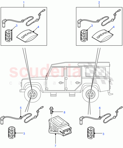 Part Diagram for Land Rover SSW500080