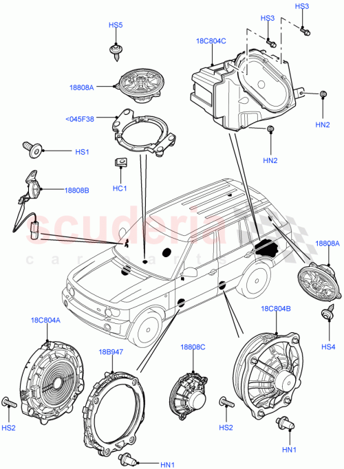 Part Diagram for Land Rover LR018046