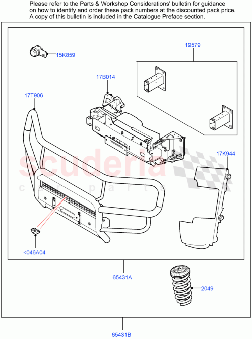 Part Diagram for Land Rover VPLE90BAR03
