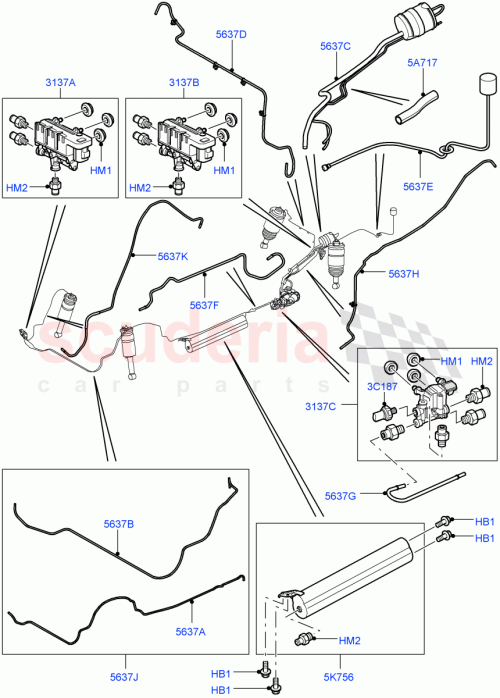 Part Diagram for Land Rover RVH000055