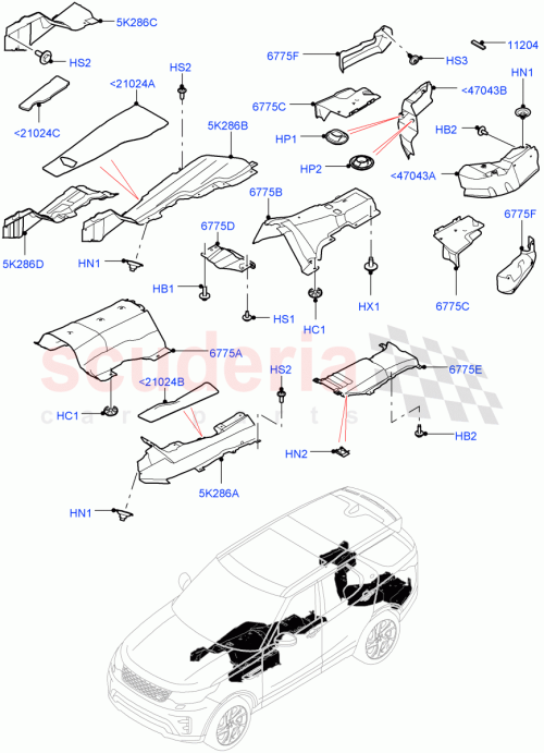 Part Diagram for Land Rover LR142293