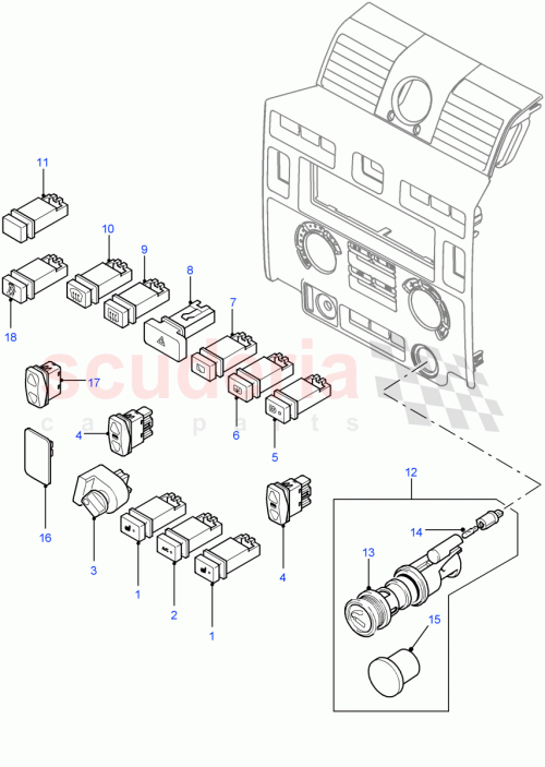 Part Diagram for Land Rover YUG000350LNF