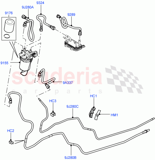 Part Diagram for Land Rover WZU000010