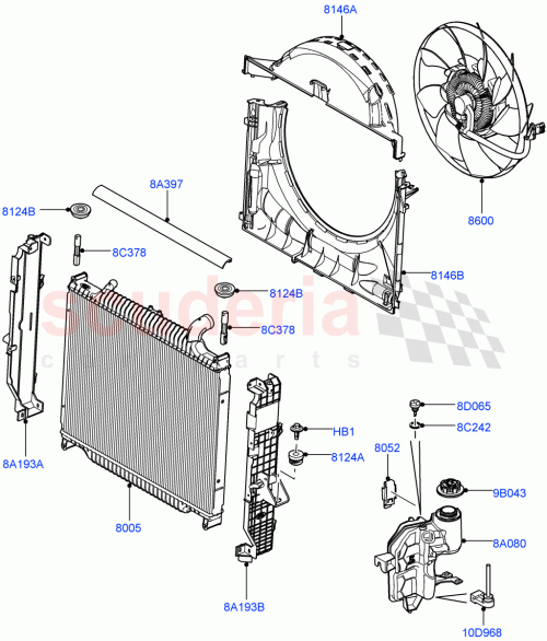 Part Diagram for Land Rover PCU500250