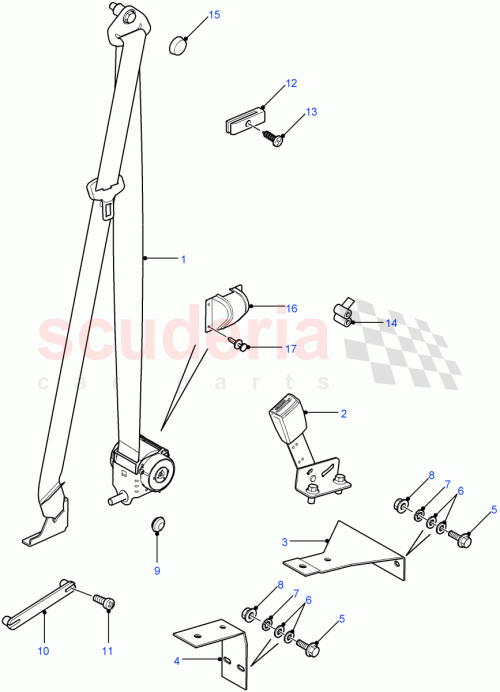 Part Diagram for Land Rover BTR1884PMA