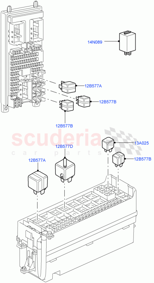 Part Diagram for Land Rover YWC001020