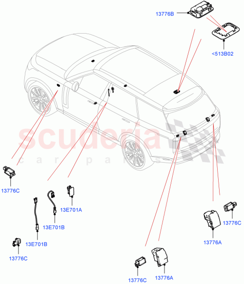 Part Diagram for Land Rover LR163250