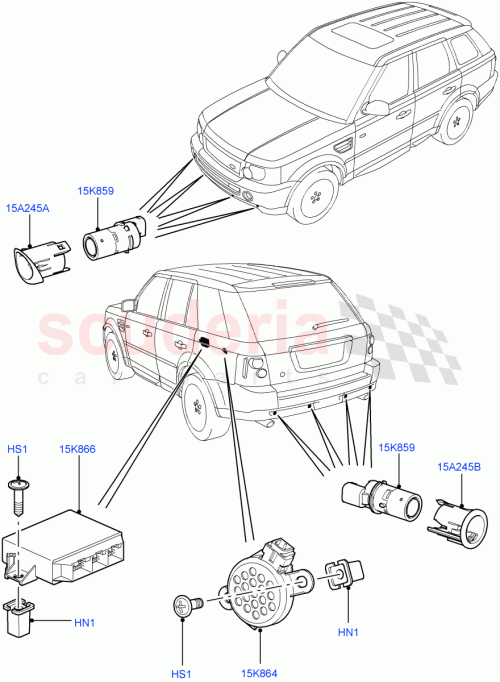 Part Diagram for Land Rover YWC500550