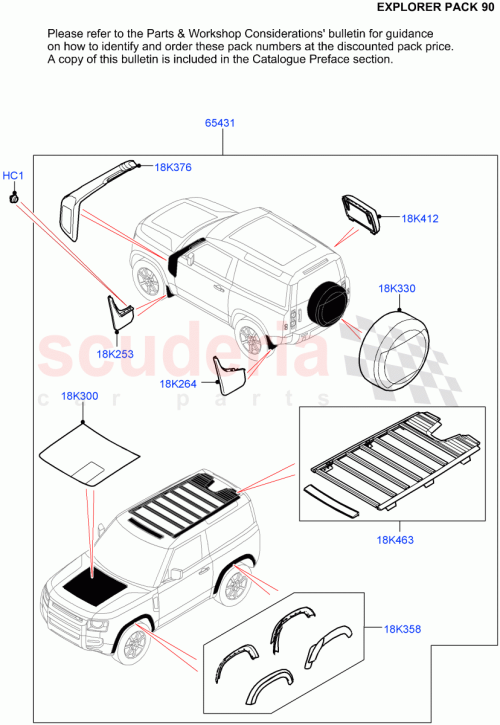 Part Diagram for Land Rover VPLE90EXP01
