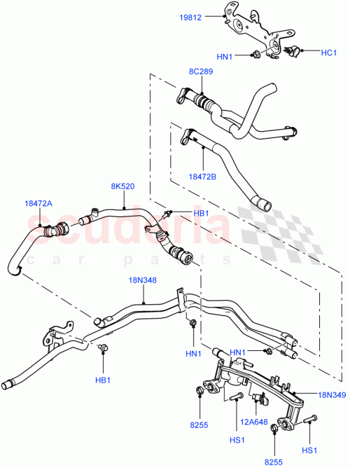 Part Diagram for Land Rover LR011458