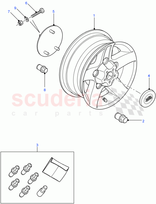 Part Diagram for Land Rover RRD500520