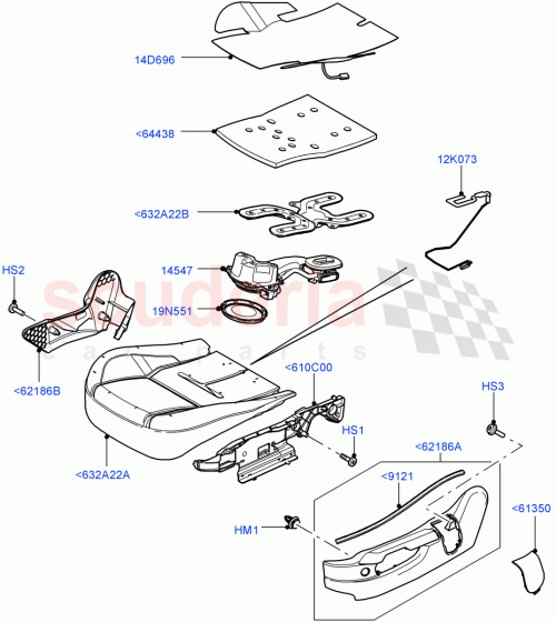Part Diagram for Land Rover HSL500110