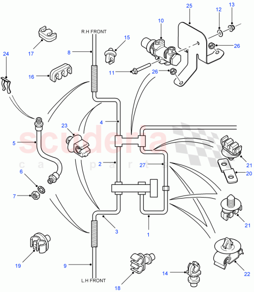 Part Diagram for Land Rover SGB501600
