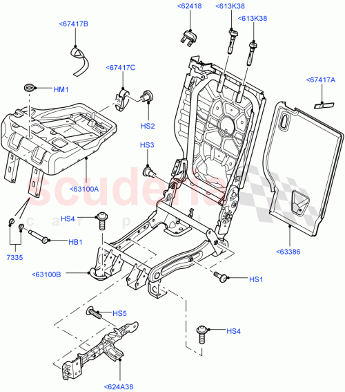 Part Diagram for Land Rover HTA500220