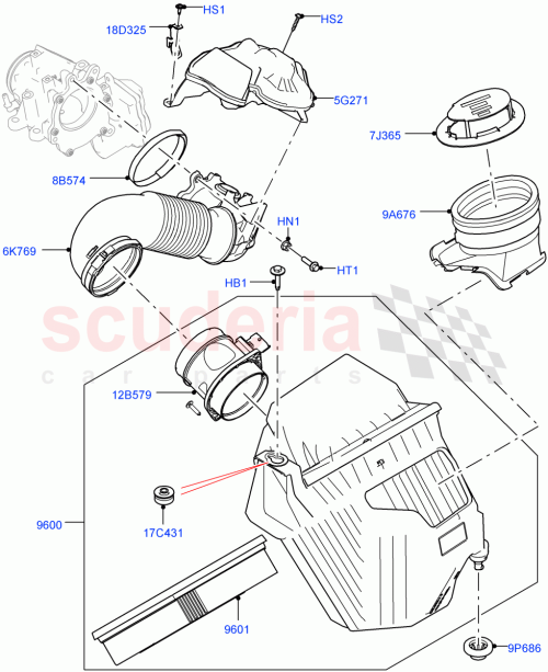 Part Diagram for Land Rover LR048608