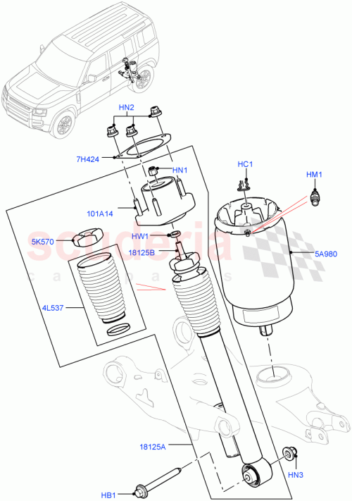 Part Diagram for Land Rover LR161563
