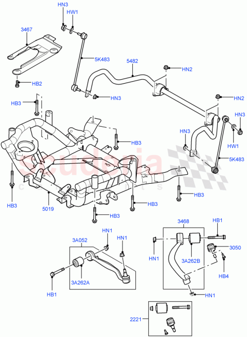 Part Diagram for Land Rover RYH000021