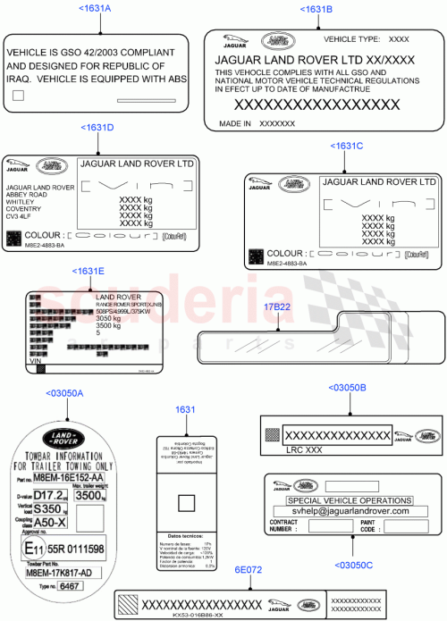 Part Diagram for Land Rover LR153164
