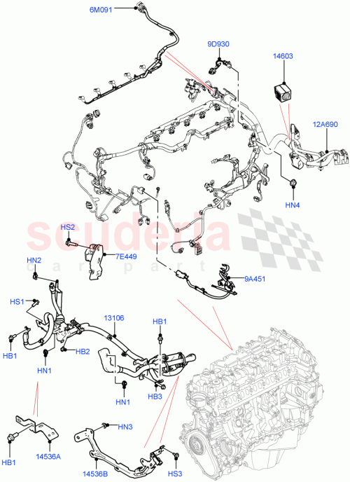 Part Diagram for Land Rover LR141227
