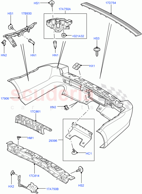 Part Diagram for Land Rover DXF500031