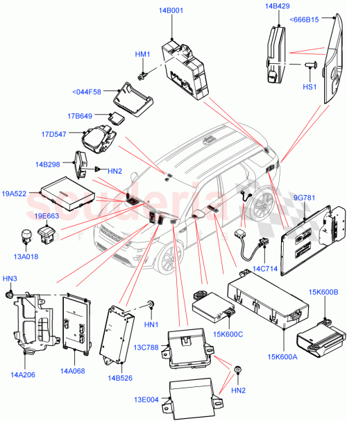 Part Diagram for Land Rover LR117262