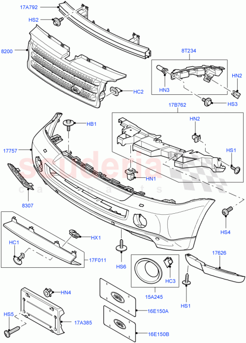 Part Diagram for Land Rover DYH500010
