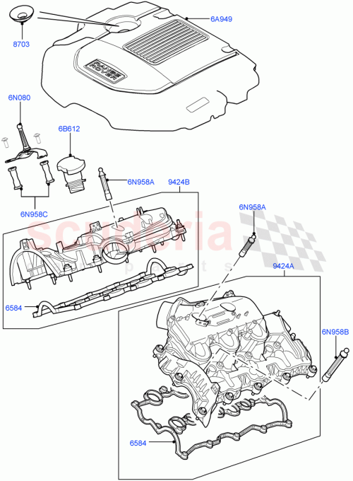 Part Diagram for Land Rover LR105957